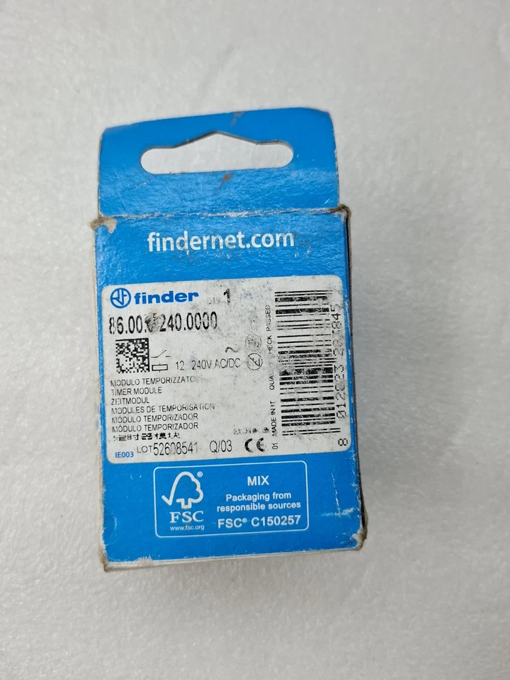 86.00.0.240.0000 Finder Multi-Function Timer Module 12V-240V AC/DC coil